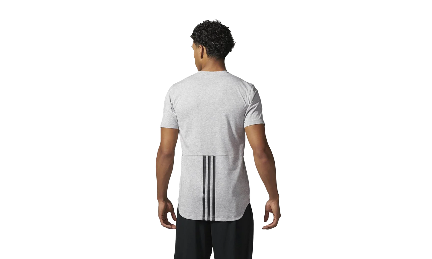 Essential Droptail 3 Stripe Tee "Grey Black" BQ1544