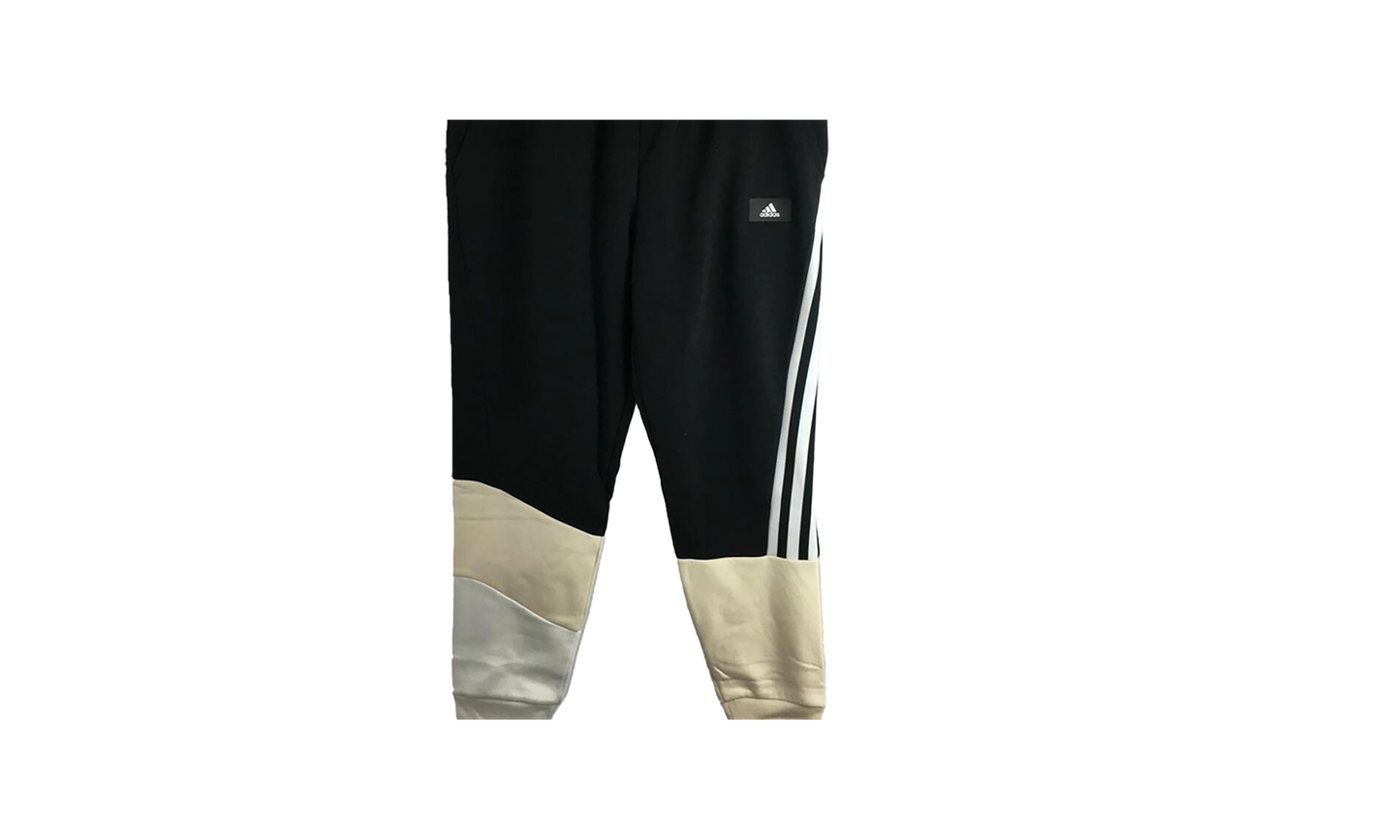 Fleece Colorblock Pants "Black / Wonder White" HB7392