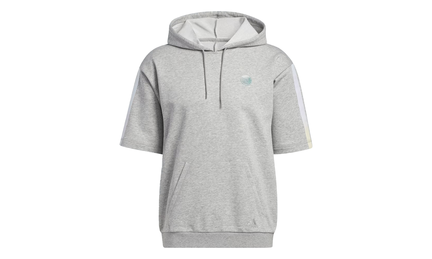 Donovan Mitchell Short Sleeve Hoodie "Medium Grey Heather" HB6758