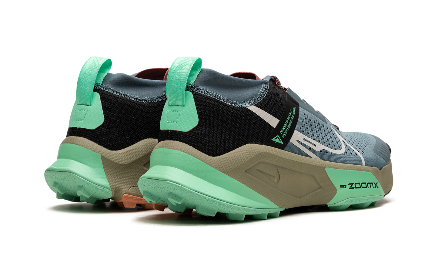 Nike ZoomX Zegama Trail "Light Slate Grey Glow Green Bone Black" DH0623 300